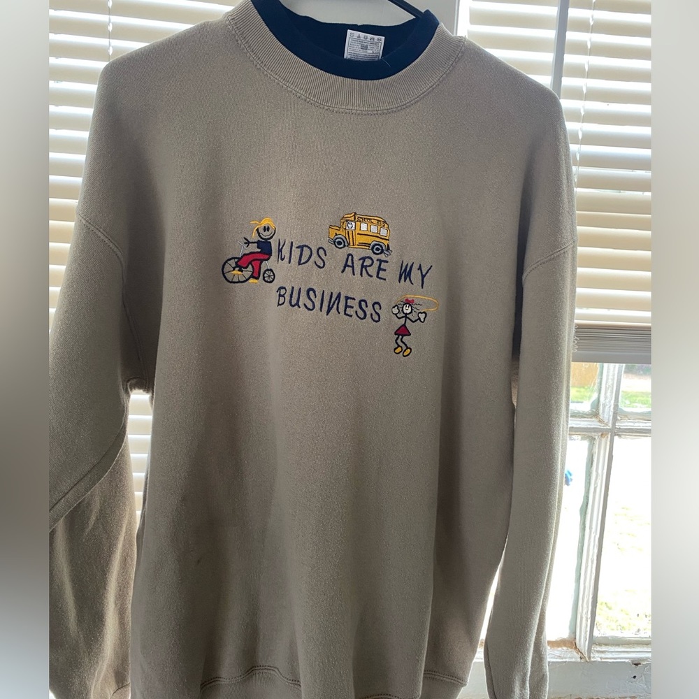 Vintage 90s Fruit of the Loom crewneck sweater| Kids are my business